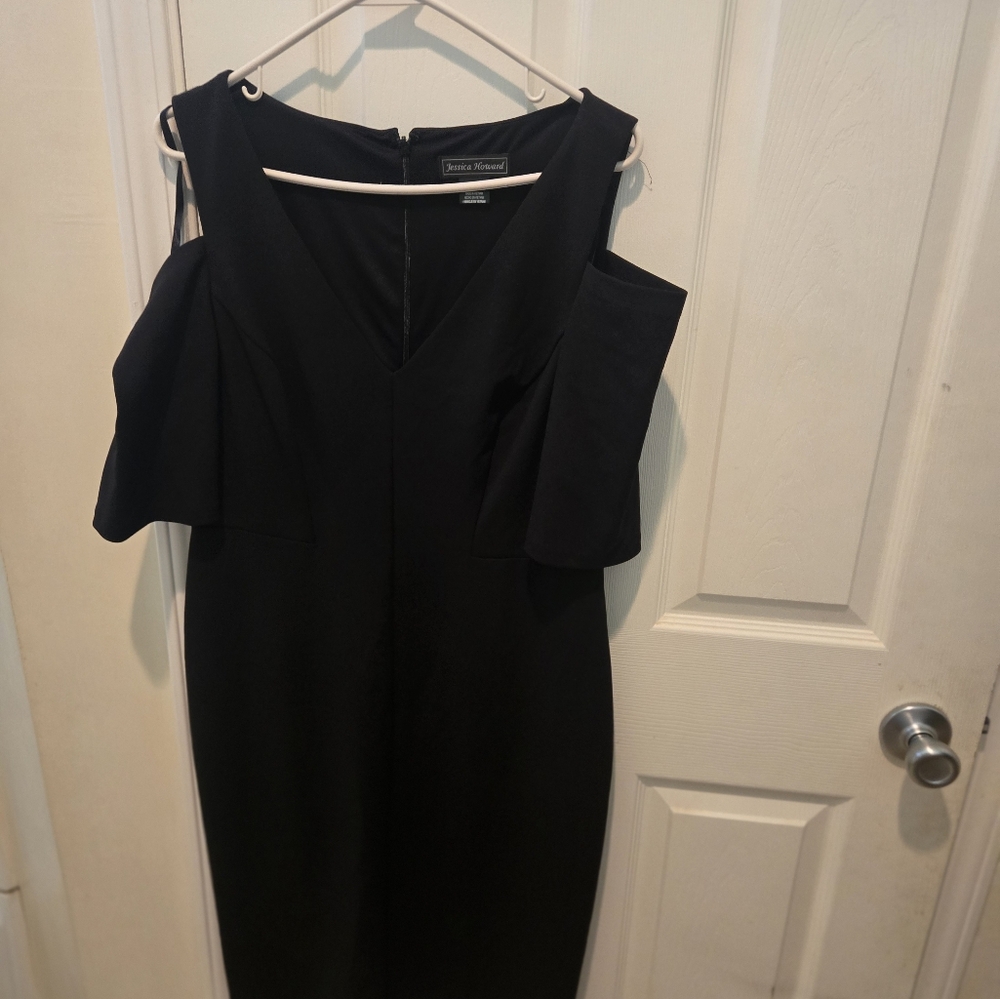 Donna Ricco Black One Shoulder Dress